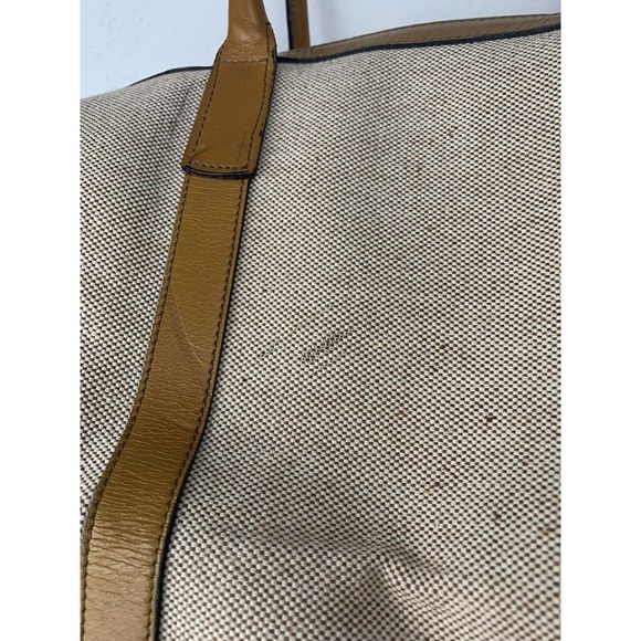 Philippe Salvet Bag Small Duffle Canvas Leather Vintage Made In France - Picture 5 of 10